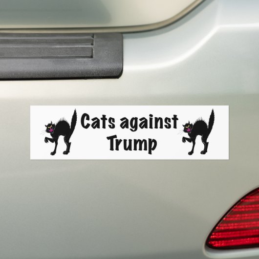 Katten tegen Trump Bumpersticker (Op auto)
