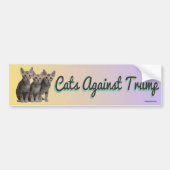 Katten tegen Trump Bumpersticker (Voorkant)