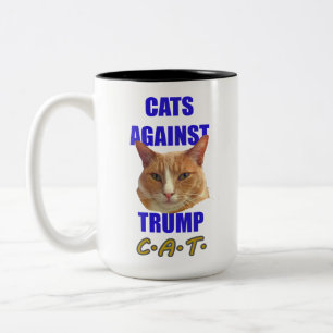 Katten tegen Trump C.A.T. Tweekleurige Koffiemok