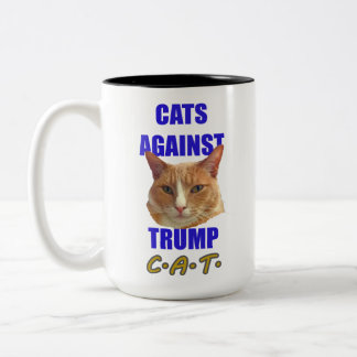 Katten tegen Trump C.A.T. Tweekleurige Koffiemok