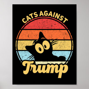 Katten Tegen Trump Grappige Anti Trump 2020 Verkie Poster