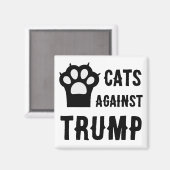 Katten tegen Trump ijskast magneet (Voorkant / Achterkant)
