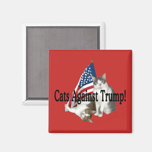 "Katten tegen Trump" magneet (Voorkant / Achterkant)