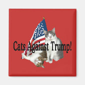 "Katten tegen Trump" magneet (Voorkant)