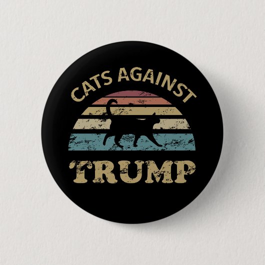 Katten tegen Trump Ronde Button 5,7 Cm (Voorkant)