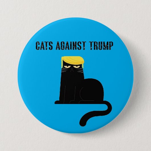 katten tegen trump ronde button 7,6 cm (Voorkant)