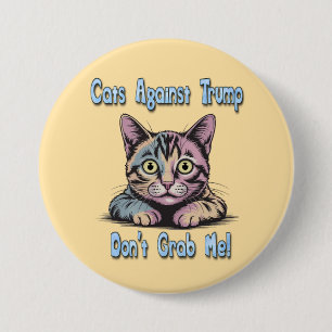 Katten Tegen Trump Ronde Button 7,6 Cm