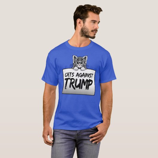 KATTEN TEGEN TRUMP T-SHIRT (Voorkant volledig)