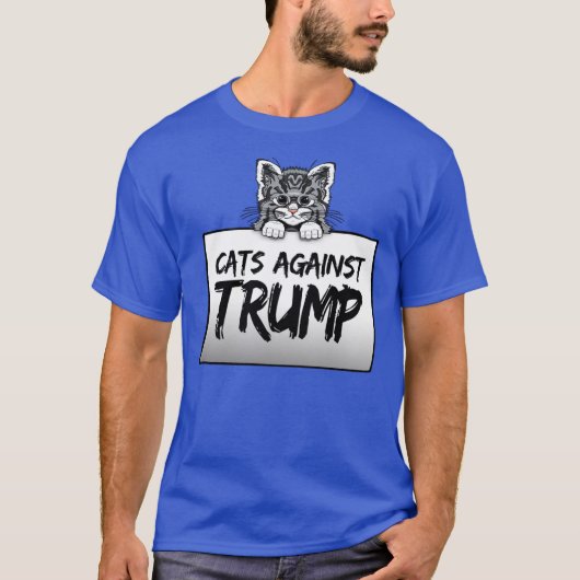 KATTEN TEGEN TRUMP T-SHIRT (Voorkant)