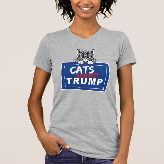 KATTEN TEGEN TRUMP T-SHIRT (Voorkant)