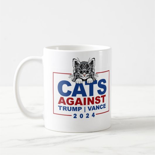 Katten tegen Trump Vance Koffiemok (Links)