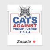 Katten tegen Trump Vance Sticker (Vel)