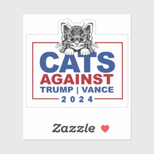 Katten tegen Trump Vance Sticker (Vel)