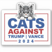 Katten tegen Trump Vance Sticker (Voorkant)