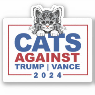 Katten tegen Trump Vance Sticker