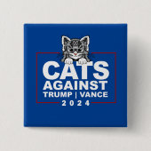 Katten tegen Trump Vance Vierkante Button 5,1 Cm (Voorkant)