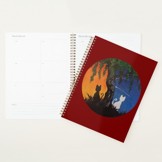 Katten Tegengestelden Trekt Planner (Display)