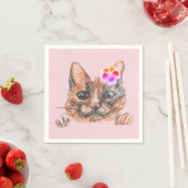 Katten tekening Mooie Feest Servetten (Insitu)