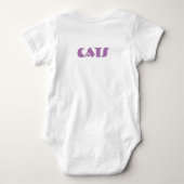Katten Tekening voor Baby Jersey Bodysuit (Achterkant)