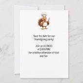 Katten Thanksgiving met kalkoen Kaart (Achterkant)