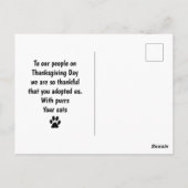 Katten Thanksgiving Pompoenen / Van Katten Collage Briefkaart (Achterkant)