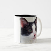 Katten, thee en een goed boek tweekleurige koffiemok (Voorkant rechts)