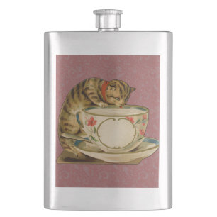 Katten Theekopje Schattig Vintage Victoriaans Huis Flacon