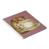 Katten Theekopje Schattig Vintage Victoriaans Huis Notitieblok (Schuin)