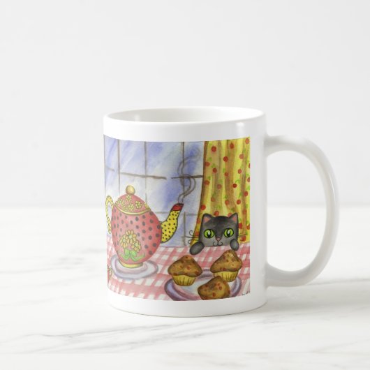 Katten theepot mok (Rechts)
