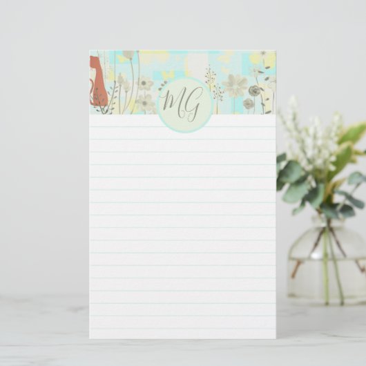 Katten Thema Briefpapier Schrijfstationery met Mon (Staand voorkant)