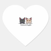 Katten thuis hart sticker (Voorkant)