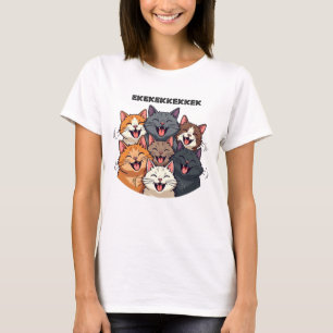 Katten tjilpen, kwetteren, ekekek t-shirt