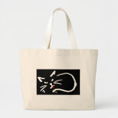 Katten Tong schattig rood zakje Grote Tote Bag (Voorkant)