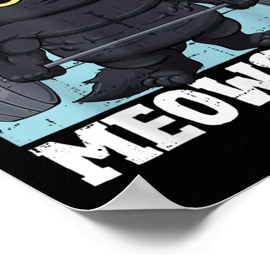 Katten Train Mijn Meowscles Grappige Gym Workout K Poster (Hoek)