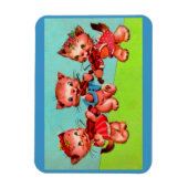katten trio op viool magneet (Verticaal)