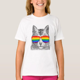 Katten trots zonnebril t-shirt