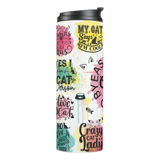 Katten Tumbler Thermosbeker (Gedraaid links)