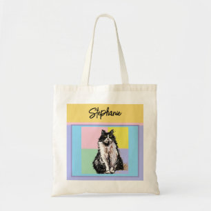 Katten Tuxedo Pastel Katten Dames Pastel Kleuren Tote Bag
