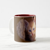 Katten Tweekleurige Koffiemok (Voorkant links)