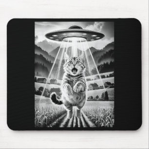 Katten Ufo Alien Ontvoering Grappige Grafische T-s Muismat