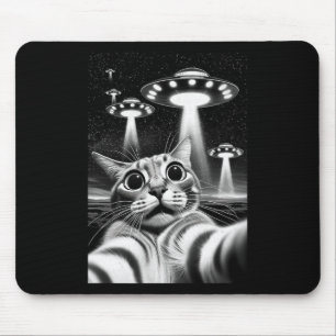 Katten Ufo Grappige Invasie Meme Retro Alien Katte Muismat