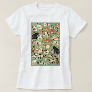 Katten uit de Edo-tijd, Utagawa Yoshifuji, Ukiyo-e T-shirt