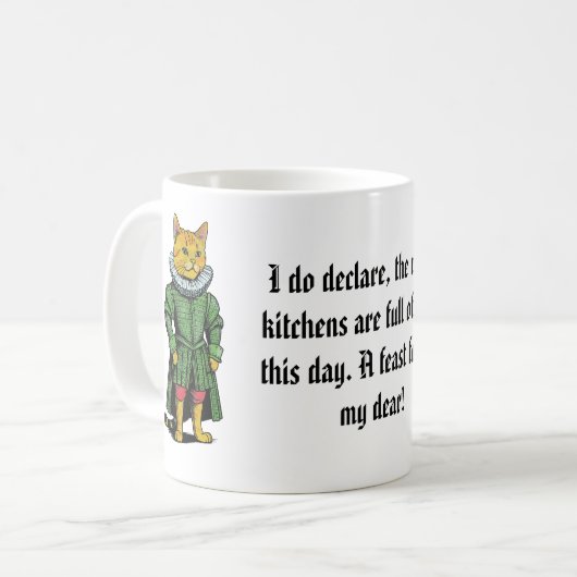 Katten uit de geschiedenis Tudor Times, Royal Mous Koffiemok (Voorkant links)