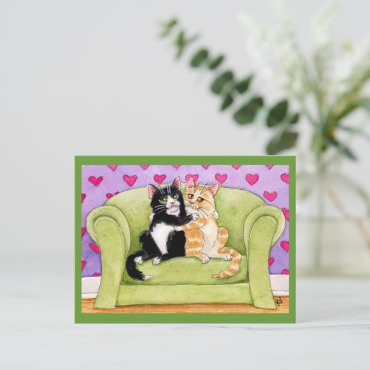 Katten uit de liefde briefkaart (Staand voorkant)