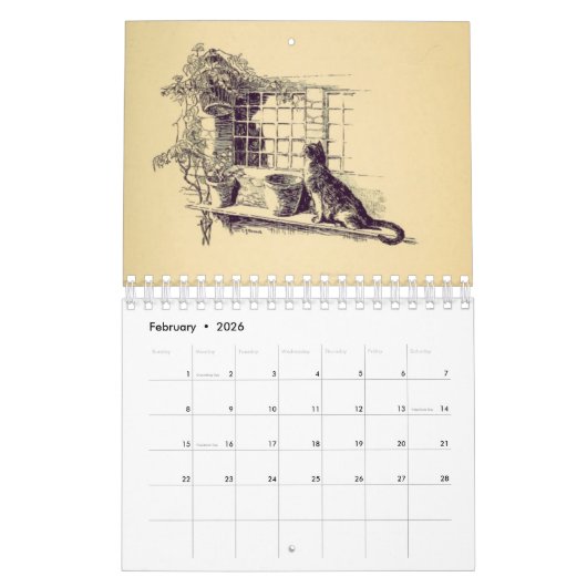 Katten uit het verleden kalender (Feb 2026)