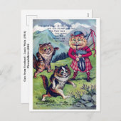 Katten uit Schotland - Louis Wain Feestdagenkaart (Voorkant / Achterkant)