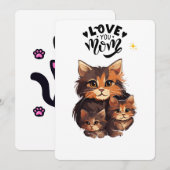 katten uitnodiging ontwerp (Voorkant / Achterkant)