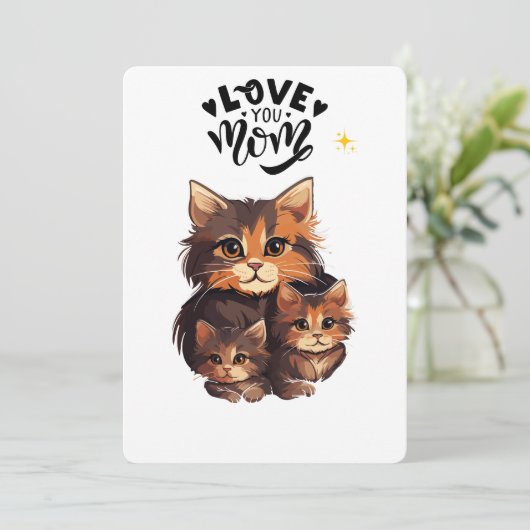 katten uitnodiging ontwerp (Staand voorkant)