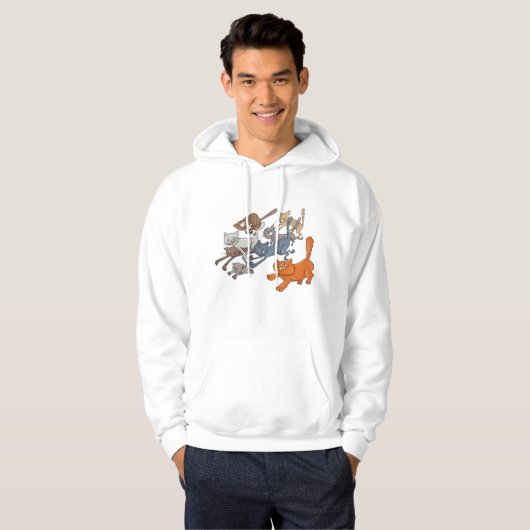 Katten uitvoeren hoodie (Voorkant volledig)