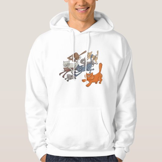Katten uitvoeren hoodie (Voorkant)